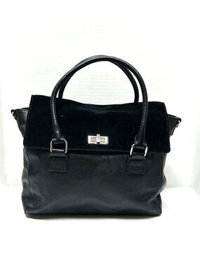 Audrey Brook black leather hand bag